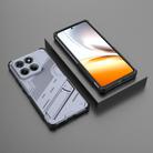 For Motorola Edge 60 Fusion 5G Global Punk Armor 2 in 1 PC + TPU Phone Case with Holder(Grey) - 2