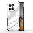 For Motorola Edge 60 Fusion 5G Global Punk Armor 2 in 1 PC + TPU Phone Case with Holder(White) - 1