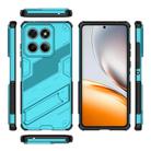 For Motorola Edge 60 Fusion 5G Global Punk Armor 2 in 1 PC + TPU Phone Case with Holder(Blue) - 3