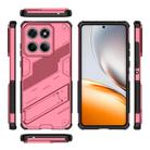 For Motorola Edge 60 Fusion 5G Global Punk Armor 2 in 1 PC + TPU Phone Case with Holder(Light Red) - 3