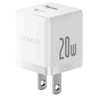 Baseus PD20W USB, USB-C / Type-C Fast Charger, Plug Type:US Plug(White) - 1