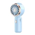 Mini Turbine Handheld Cute Rabbit Electric Fan(Blue) - 1