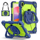 For Huawei Matepad SE 11 2024 Contrast Color Robot Silicone Hybrid PC Tablet Case(Navy Yellow Green) - 1