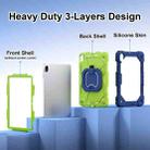 For Huawei Matepad SE 11 2024 Contrast Color Robot Silicone Hybrid PC Tablet Case(Navy Yellow Green) - 3