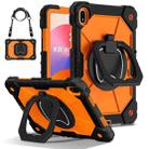 For Huawei Matepad SE 11 2024 Contrast Color Robot Silicone Hybrid PC Tablet Case(Black Orange) - 1