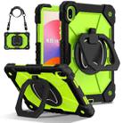 For Huawei Matepad SE 11 2024 Contrast Color Robot Silicone Hybrid PC Tablet Case(Black Yellow Green) - 1