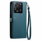 For Xiaomi 13T / 13T Pro Wallet Multi-card Slot Leather Phone Case with Lanyard(Green) - 3