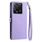 For Xiaomi 13T / 13T Pro Wallet Multi-card Slot Leather Phone Case with Lanyard(Purple) - 3