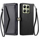 For Xiaomi 14T Wallet Multi-card Slot Leather Phone Case with Lanyard(Black) - 1