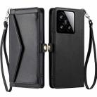 For Xiaomi 15 Wallet Multi-card Slot Leather Phone Case with Lanyard(Black) - 1