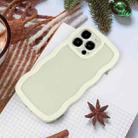 For iPhone 16 Pro Max Candy Color Wave TPU Clear PC Phone Case(White) - 2