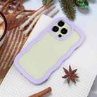 For iPhone 16 Pro Max Candy Color Wave TPU Clear PC Phone Case(Purple) - 2