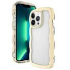 For iPhone 16 Pro Candy Color Wave TPU Clear PC Phone Case(Yellow) - 3