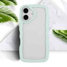 For iPhone 16 Plus Candy Color Wave TPU Clear PC Phone Case(Green) - 3