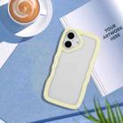 For iPhone 16 Plus Candy Color Wave TPU Clear PC Phone Case(Yellow) - 2