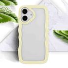 For iPhone 16 Plus Candy Color Wave TPU Clear PC Phone Case(Yellow) - 3