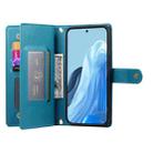 For Samsung Galaxy M35 Nine Card-slot Zipper Wallet Bag Leather Phone Case(Blue) - 3