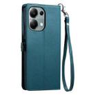 For Redmi Note 13 Pro 4G Global Wallet Multi-card Slot Leather Phone Case with Lanyard(Green) - 3