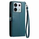 For Redmi Note 13 Pro 5G Global Wallet Multi-card Slot Leather Phone Case with Lanyard(Green) - 3