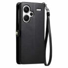 For Redmi Note 13 Pro+ 5G Global Wallet Multi-card Slot Leather Phone Case with Lanyard(Black) - 3