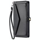For Redmi Note 14 Pro 4G Wallet Multi-card Slot Leather Phone Case with Lanyard(Black) - 2