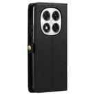 For Redmi Note 14 Pro 4G Wallet Multi-card Slot Leather Phone Case with Lanyard(Black) - 3