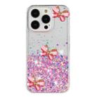 For iPhone 16 Pro Max Luminous Starry Sky Glitter Butterfly TPU Phone Case(Pink) - 3