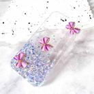 For iPhone 14 Plus Luminous Starry Sky Glitter Butterfly TPU Phone Case(Purple) - 2