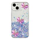 For iPhone 14 Plus Luminous Starry Sky Glitter Butterfly TPU Phone Case(Purple) - 3