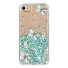 For iPhone 7 / 8 / SE 2022 Luminous Starry Sky Glitter Butterfly TPU Phone Case(Blue) - 2