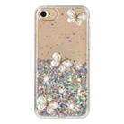 For iPhone 7 / 8 / SE 2022 Luminous Starry Sky Glitter Butterfly TPU Phone Case(White) - 2