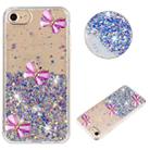 For iPhone 7 / 8 / SE 2022 Luminous Starry Sky Glitter Butterfly TPU Phone Case(Purple) - 1