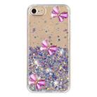For iPhone 7 / 8 / SE 2022 Luminous Starry Sky Glitter Butterfly TPU Phone Case(Purple) - 2