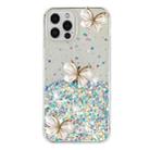 For iPhone 12 / 12 Pro Luminous Starry Sky Glitter Butterfly TPU Phone Case(White) - 3