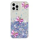 For iPhone 12 / 12 Pro Luminous Starry Sky Glitter Butterfly TPU Phone Case(Purple) - 3