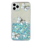 For iPhone 11 Pro Max Luminous Starry Sky Glitter Butterfly TPU Phone Case(Blue) - 3