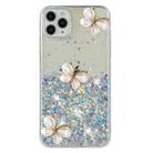 For iPhone 11 Pro Max Luminous Starry Sky Glitter Butterfly TPU Phone Case(White) - 3