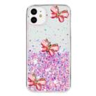 For iPhone 11 Luminous Starry Sky Glitter Butterfly TPU Phone Case(Pink) - 3