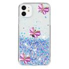 For iPhone 11 Luminous Starry Sky Glitter Butterfly TPU Phone Case(Purple) - 3