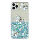 For iPhone 11 Pro Luminous Starry Sky Glitter Butterfly TPU Phone Case(Blue) - 3