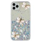 For iPhone 11 Pro Luminous Starry Sky Glitter Butterfly TPU Phone Case(White) - 3