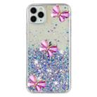 For iPhone 11 Pro Luminous Starry Sky Glitter Butterfly TPU Phone Case(Purple) - 3