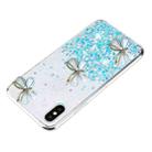 For iPhone X / XS Luminous Starry Sky Glitter Butterfly TPU Phone Case(Blue) - 3