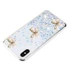 For iPhone X / XS Luminous Starry Sky Glitter Butterfly TPU Phone Case(White) - 3