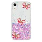 For iPhone XR Luminous Starry Sky Glitter Butterfly TPU Phone Case(Pink) - 2