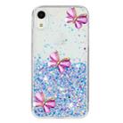 For iPhone XR Luminous Starry Sky Glitter Butterfly TPU Phone Case(Purple) - 2