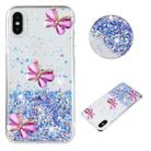 For iPhone XS Max Luminous Starry Sky Glitter Butterfly TPU Phone Case(Purple) - 1