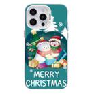 For iPhone 15 Pro Max Christmas Series PC Full Coverage Pattern Phone Case(CW048 White) - 1