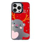 For iPhone 15 Pro Max Christmas Series PC Full Coverage Pattern Phone Case(CK035 Black) - 1