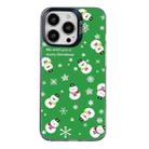 For iPhone 15 Pro Max Christmas Series PC Full Coverage Pattern Phone Case(CK038 Black) - 1